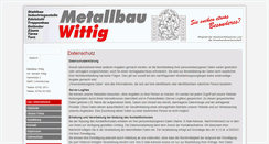 Desktop Screenshot of metallbau-wittig.de